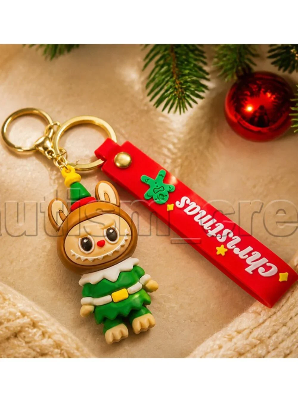 2/$14 💥🆕 Christmas Monster Keychain Wristlet Strap Silicone Keychain | 7389